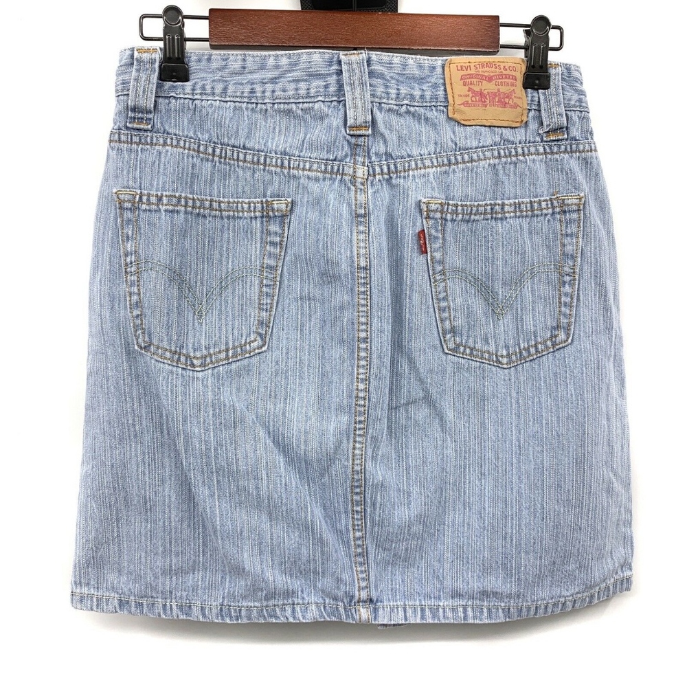 Levi's Light Blue Jean 518 Superlow Denim Skirt - Picture 5 of 8